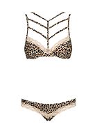Leopard print lingerie set, 2 pcs
